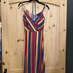 Rainbow wrap dress